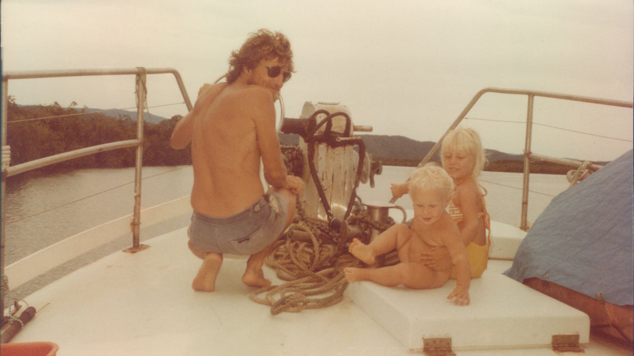 Lafferty, with daughters Jessie and Kianna, in Australia.
