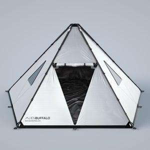 This tent fits 14 people.