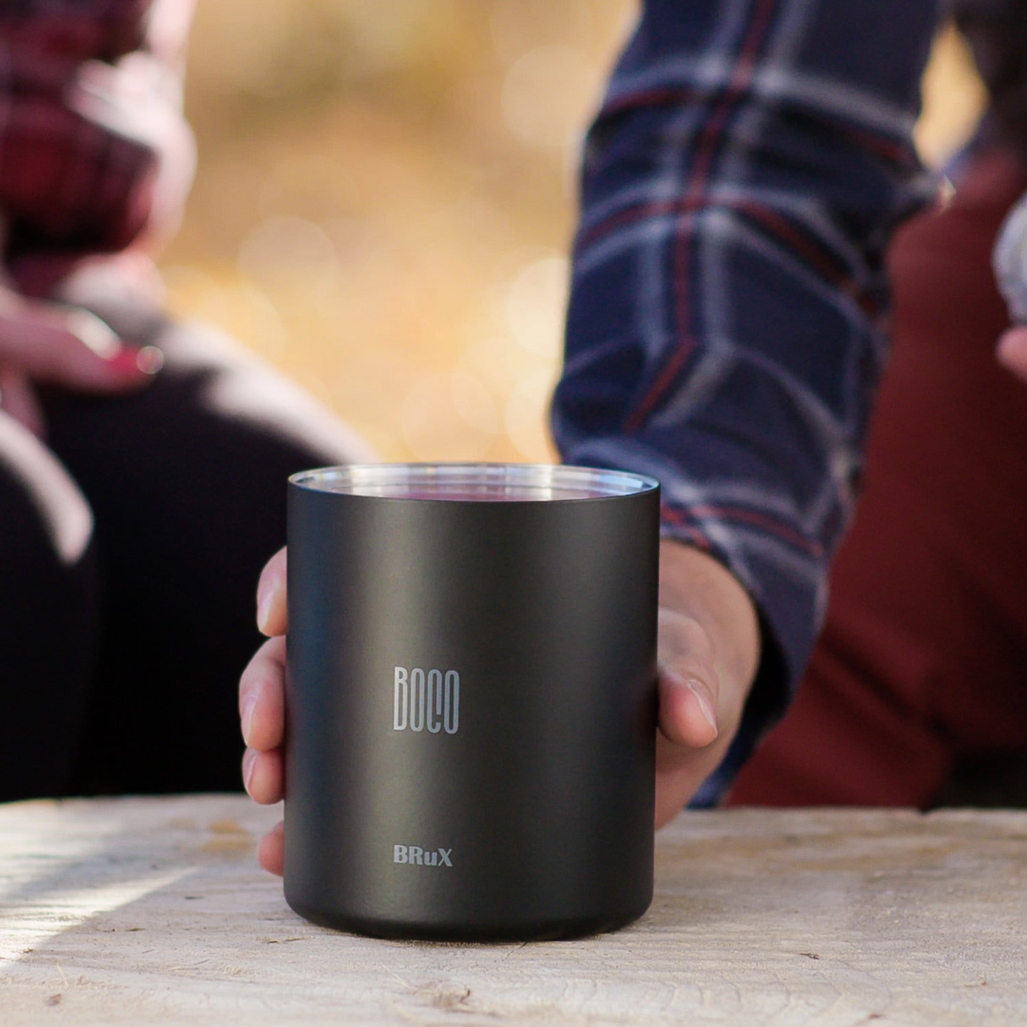 Brew and drink your coffee from the same device.