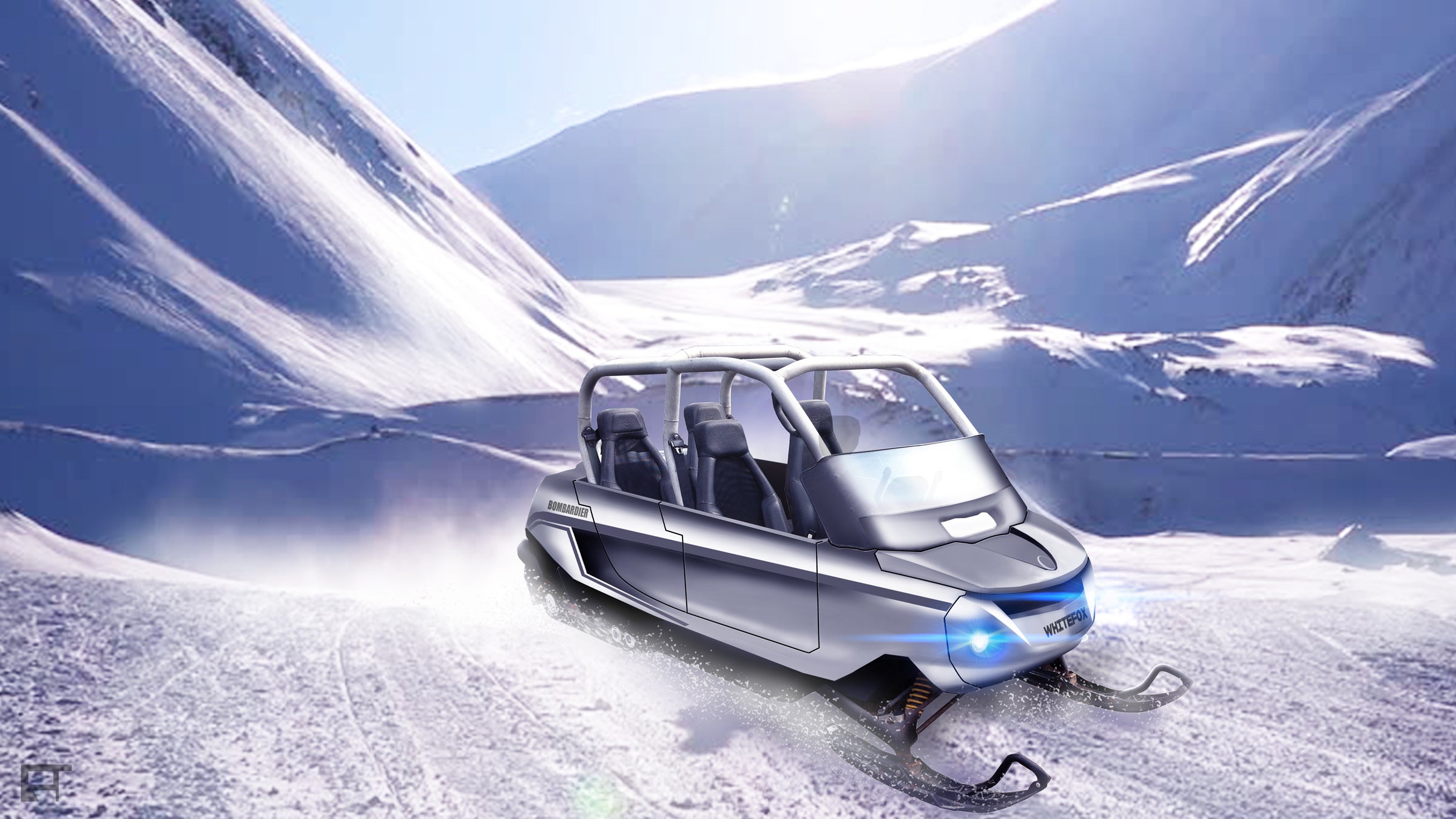 A snowmobile for four.