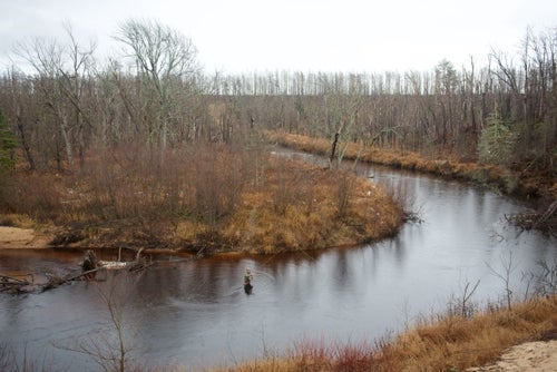 Steelhead are finicky and elusive鈥攖hat holds true whether you鈥檙e in the Pacific Northwest or Michigan鈥檚 Upper Peninsula. Long days are guaranteed. In our case, we even added a little rowing to access the mouth of the river before walking upstream.