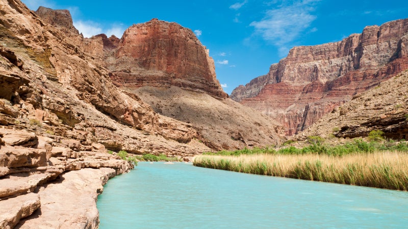 High concentrations of travertine give the Little Colorado its beautiful milky blue color.