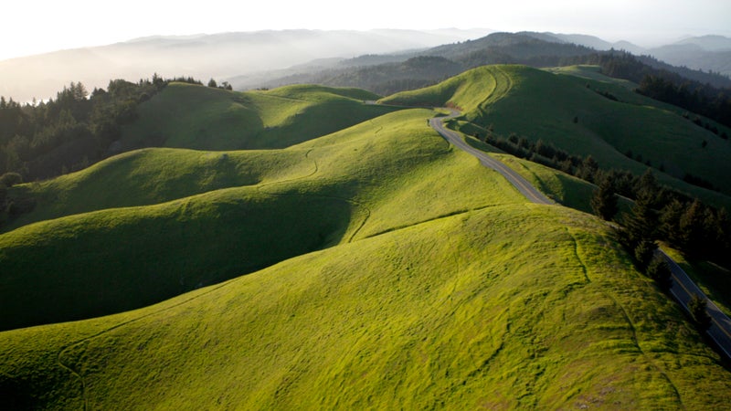 Aerial view of Bolinas Ridge