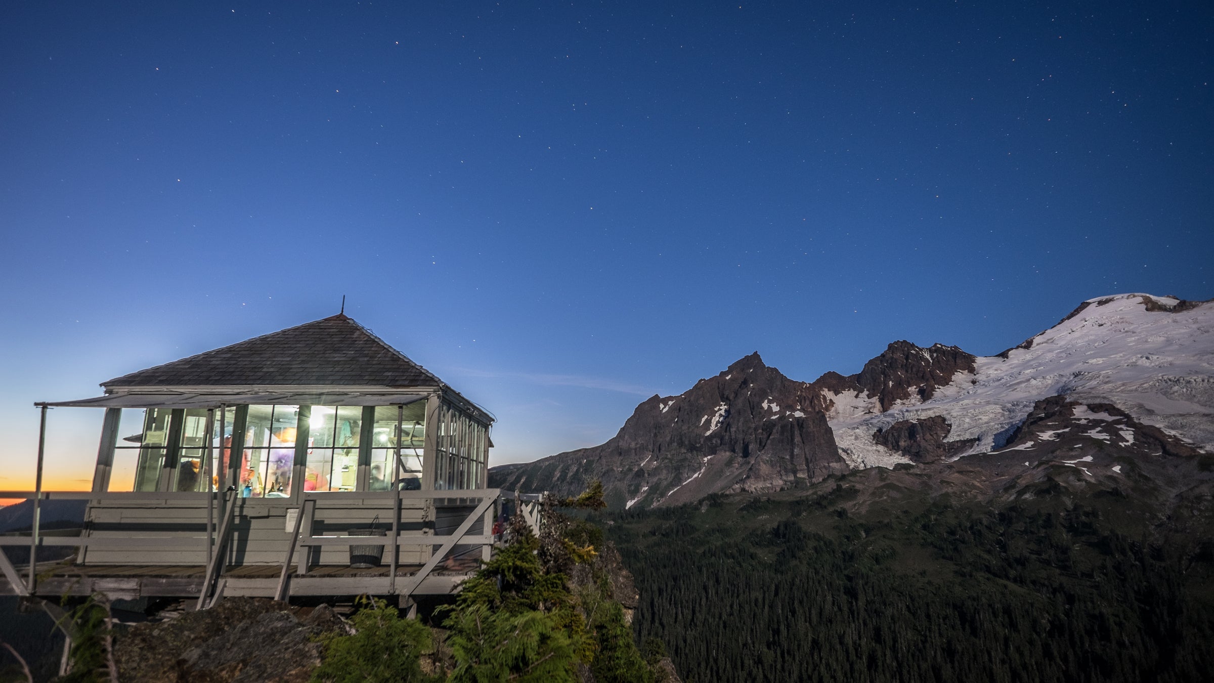 Fire lookout at Park Butte, near Mt. Baker, WA.