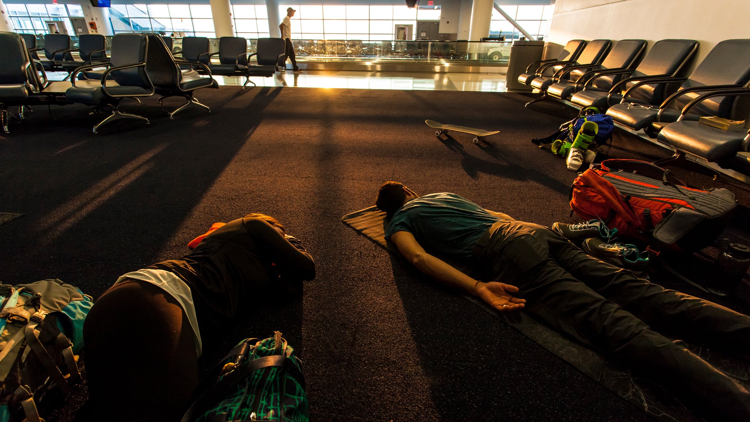If you want to travel around the world, you'll almost certainly end up catching zzz's in the airport. 