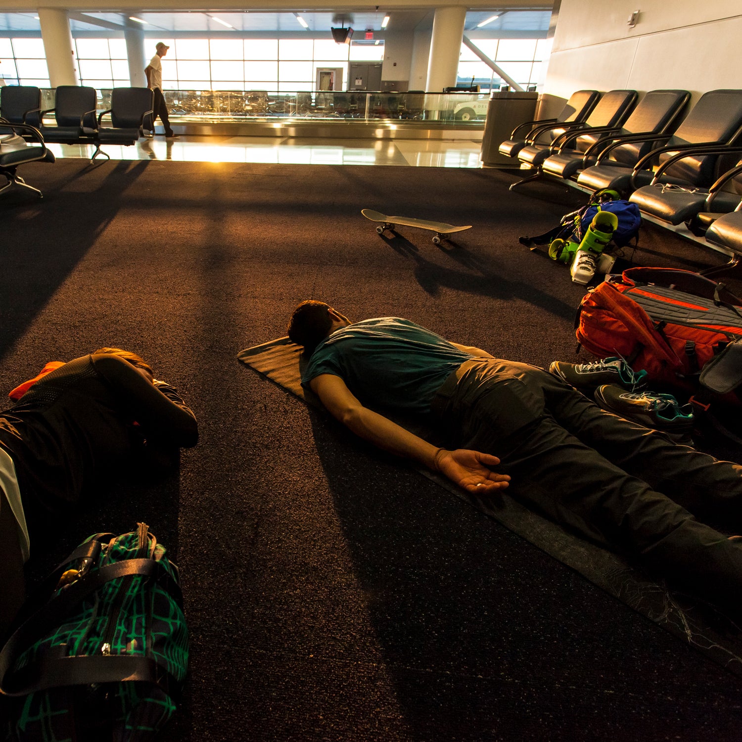 If you want to travel around the world, you'll almost certainly end up catching z's in the airport.