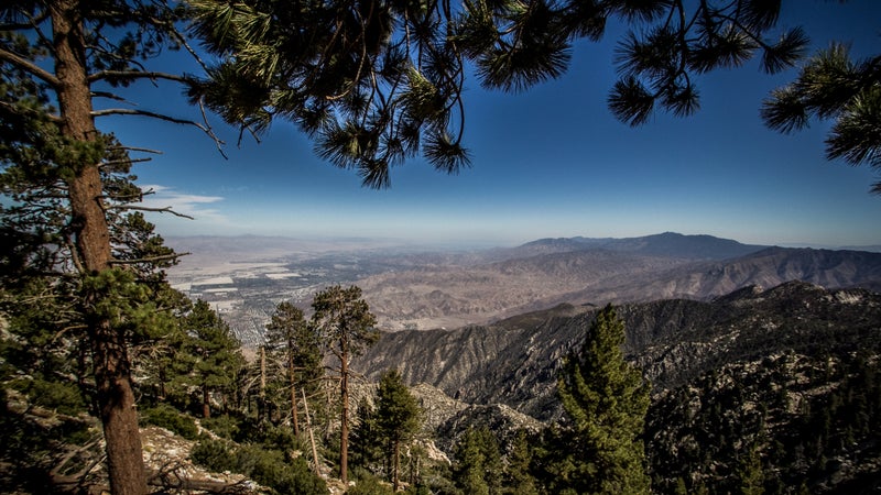 View of Palm Springs from the San Jacinto Mountains.