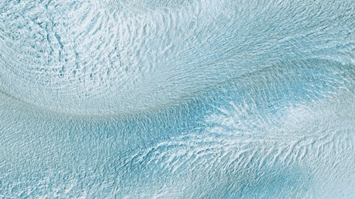 The Perito Moreno Glacier is located in Santa Cruz Province, Argentina. The 97鈥恠quare鈥恗ile ice formation stretches for 19 miles in length. Approximately three square miles are shown in this image. The entire frozen field of ice represents the world鈥檚 third largest reserve of fresh water.