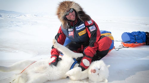 John Huston and Larry, day 21 of 65 on Ellesmere Island, Canada.