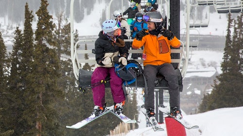 At Luvbyrd's chairlift speed-dating event, participants are paired off to ride the lift together, then ski as long as they want or return to the base to get another match.