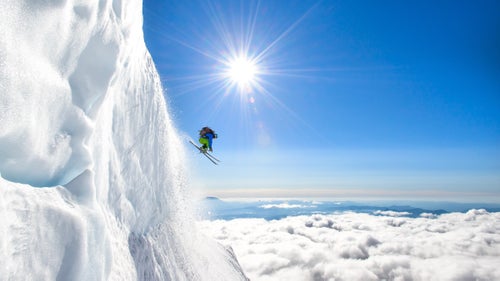 Over the past 18 years, I’ve worked to ski every skiable route on Mount Adams. The North Face Northwest Ridge is among my favorites. My all-time favorite image is this incredible moment when Adam Roberts, ever the daredevil, aired a massive serac on Adams Glacier and launched himself over the hills and valleys below.