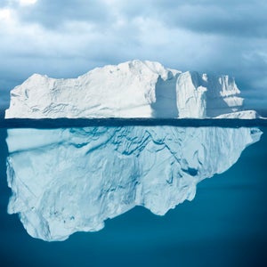 Many glacier tips attach to unmoving slivers of ice called
