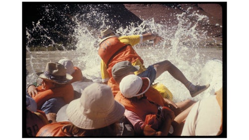 A big, early rapid on the 1979 trip, likely Badger Creek from the looks of the bank. Our first trip was a commercial one when I was 11 years old. Soon after, we built our first raft, I got my first kayak, and nine trips would follow over 34 years.