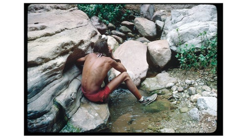 A shot of me photographing in some side canyon in 1985. I can鈥檛 tell exactly where.