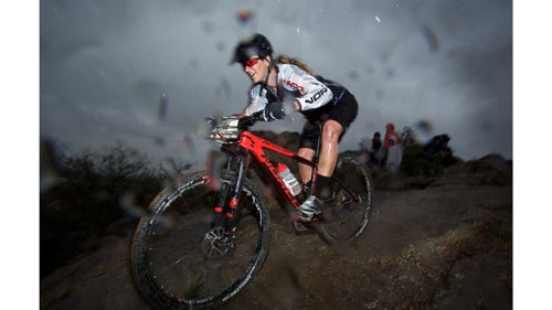 Tucson’s own Cayley Brooks of team Beers, Babes, and Boys shows everyone how to descend a slab in the rain.
Full race results and all the info you need for next year is on the race’s website.
