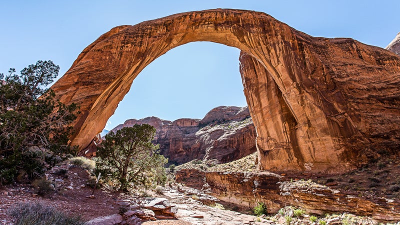 The iconic Rainbow Bridge in Glen Canyon National Recreation Area.