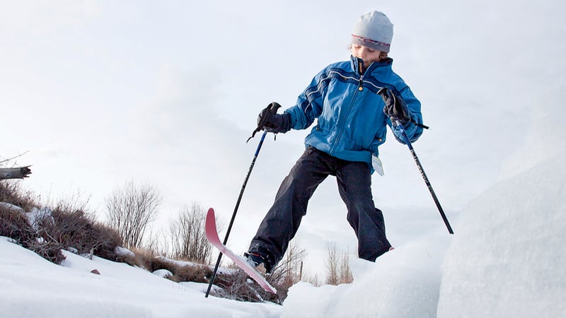 Thankfully, Dad scored him some trustworthy gear.