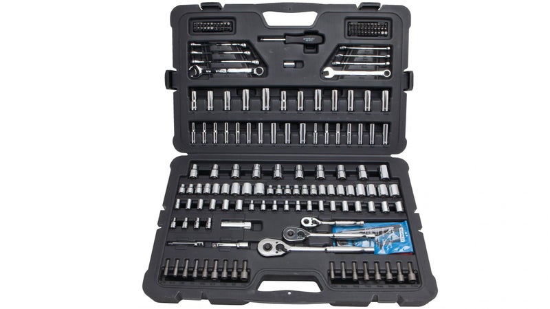 You don鈥檛 need anything fancy, just a comprehensive selection of common tools, plus anything special your vehicle may require. I carry a fan clutch tool in my Land Rover, for instance.