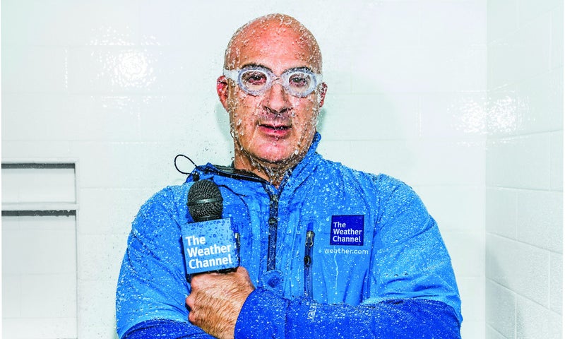 Meteorologist Jim Cantore doesn't just study storms, he chases after them—and into them.