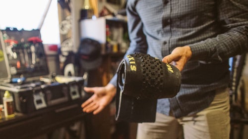 As you might expect, Baddick is pretty picky about the condition of the tires he races on, so he has a box full of rejects. “Even if a tire is only a little bit worn, I'm not going to race on it. Every time I race, I want my tires to be in super good shape.”