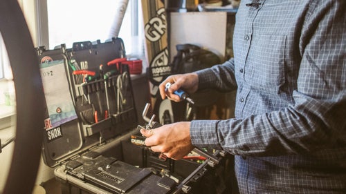 No pro wants to waste time looking for the right tools, at home or on the road. “This toolbox is really nice because it only weighs like 15 pounds, so if I’m on the road, it’s pretty easy to throw in the back of the car,” says Baddick.