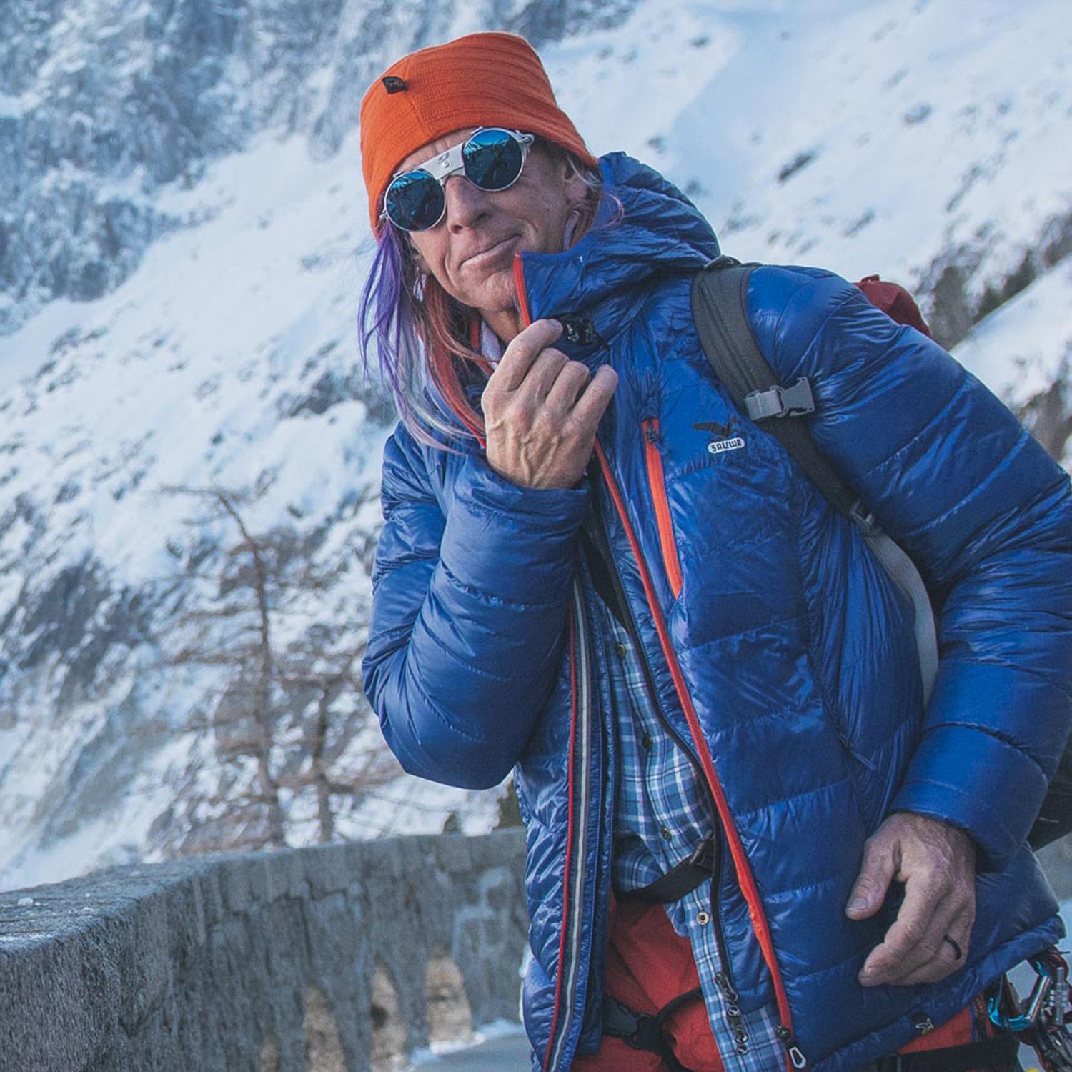 Julbo Dolomite Glacier Sunglasses Climbing Mountaineering Shields Blue  Lenses
