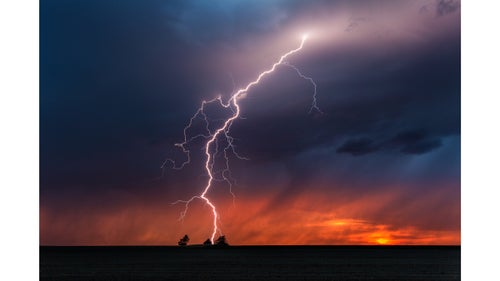 A lightning strike in Western Kansas. One of my all-time favorite images.