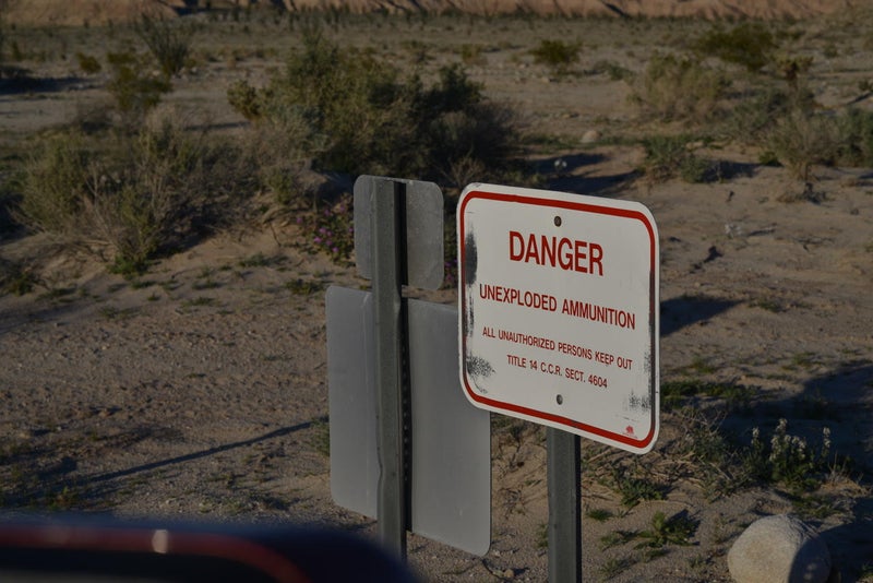 This area used to be a bombing range. Today, that takes place a few miles away. We saw SEALs practicing in their helicopters and watched the Blue Angels practicing acrobatics. Pelton says he heard one of those stealth Blackhawks they used to bag Bin Laden fly over our camp during the night.