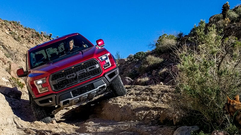 Another technical section we had to creep through due the Raptor's immense width. It'll do stuff like this, but it's not the best truck for it.