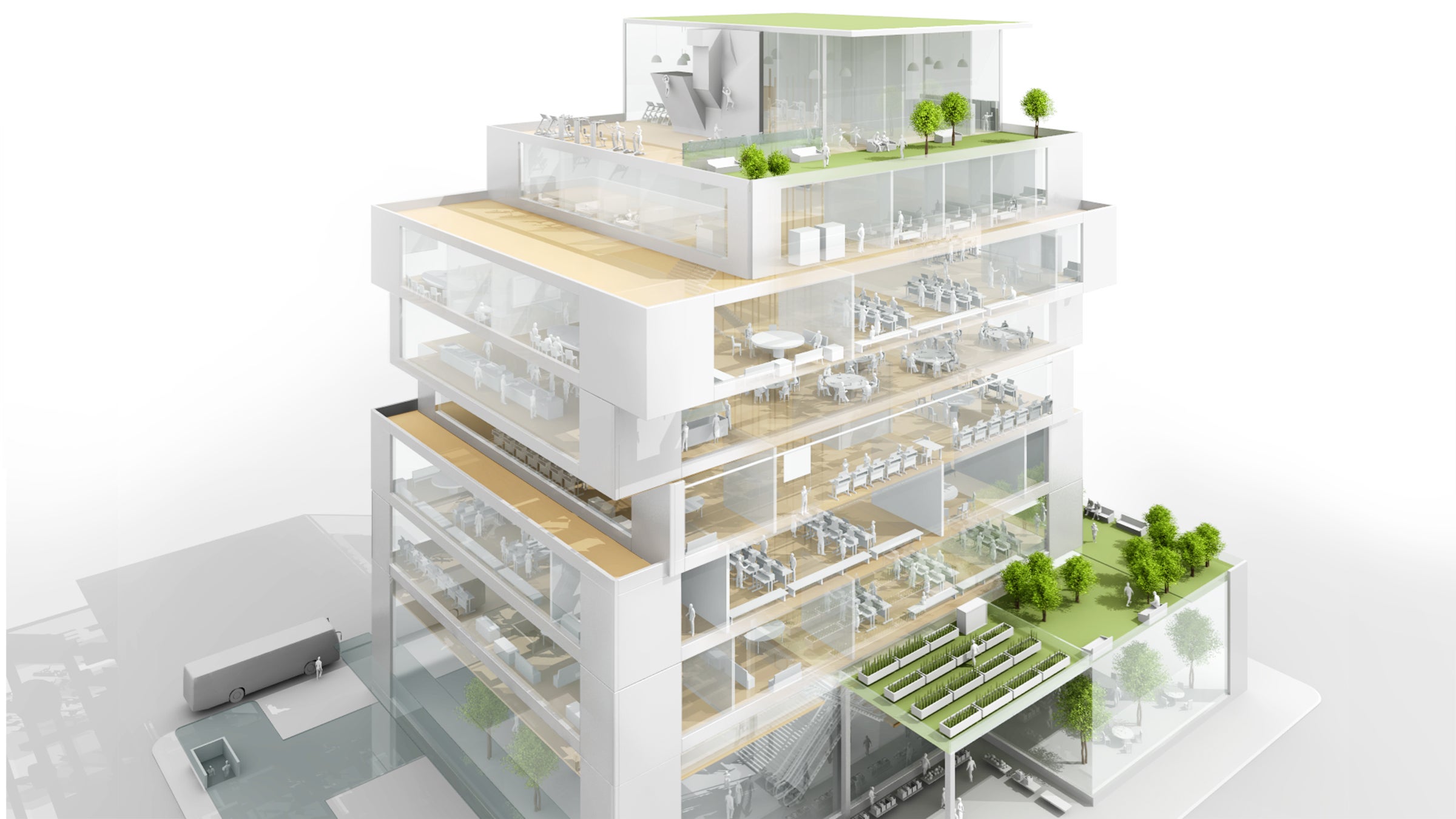 If your climbing gym was at the office, you’d spend a lot more time at work.