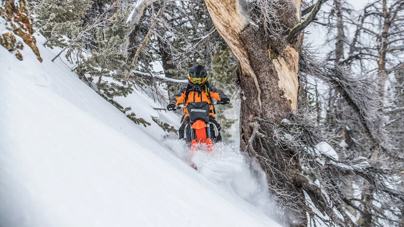 Timbersleds are far more nimble than a conventional snowmobile, letting you navigate terrain that would be impossible on a larger rig.