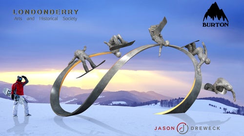 The original design for the sculpture. It is currently undergoing changes with input from snowboarders and the community.