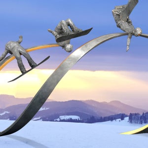 The original design for the sculpture. It is currently undergoing changes with input from snowboarders and the community.