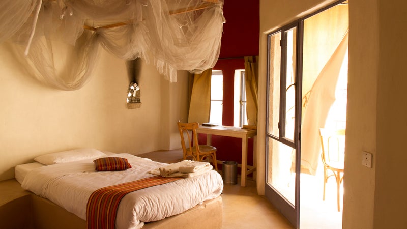 A deluxe room at the Feynan Ecolodge, Jordan.