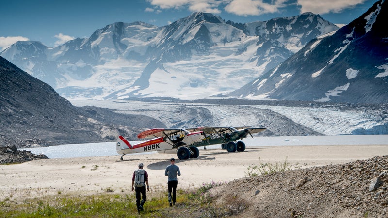 Access to hiking is by plane at the Thule Lodge Alaska