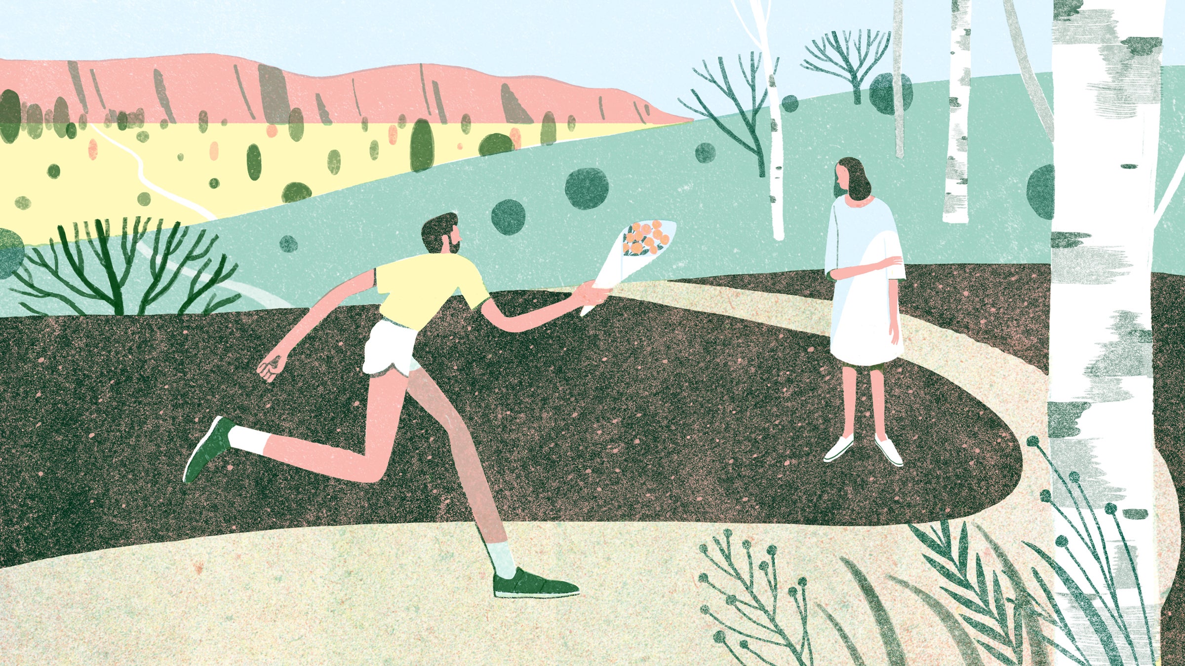 Flowers as bribes—works sometimes.