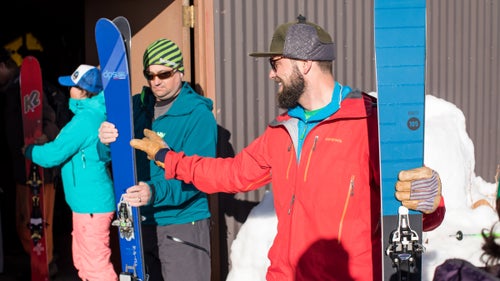 This year, we tested about 200 pairs of skis, ranging from skinny, ultralightweight sticks to fat powder boards. Each ski gets tested at least eight times, each time by a different tester.