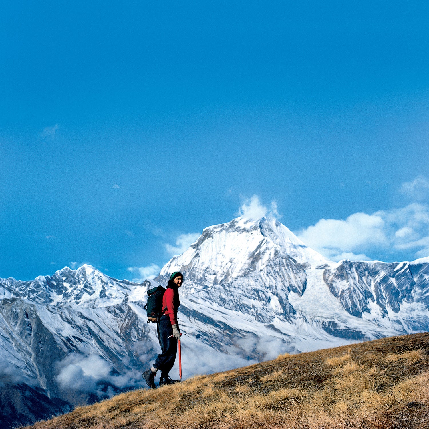 Expedition leader Arlene Blum on an Annapurna reconnaissance trip the year before the climb.
