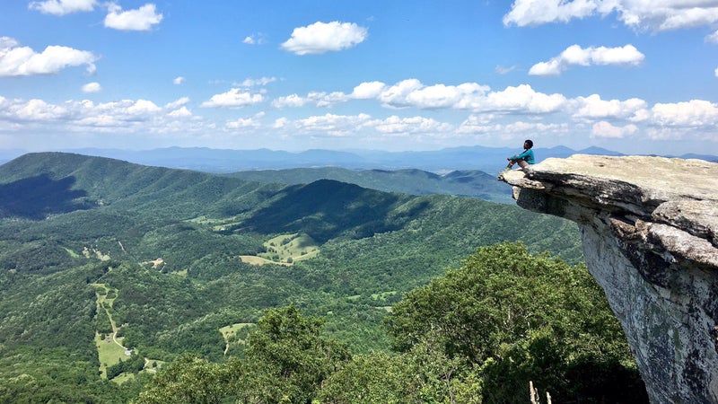 Writer Rahawa Haile on McAfee Knob, near Roanoke, Virginia, in June 2016