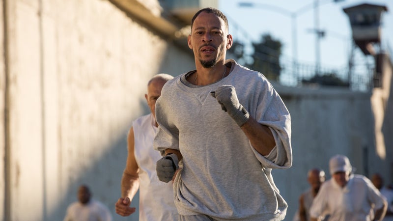 Rahsaan Thomas running within the walls of San Quentin