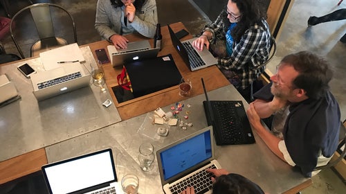 Volunteers gather to add female-focused content to Wikipedia pages.