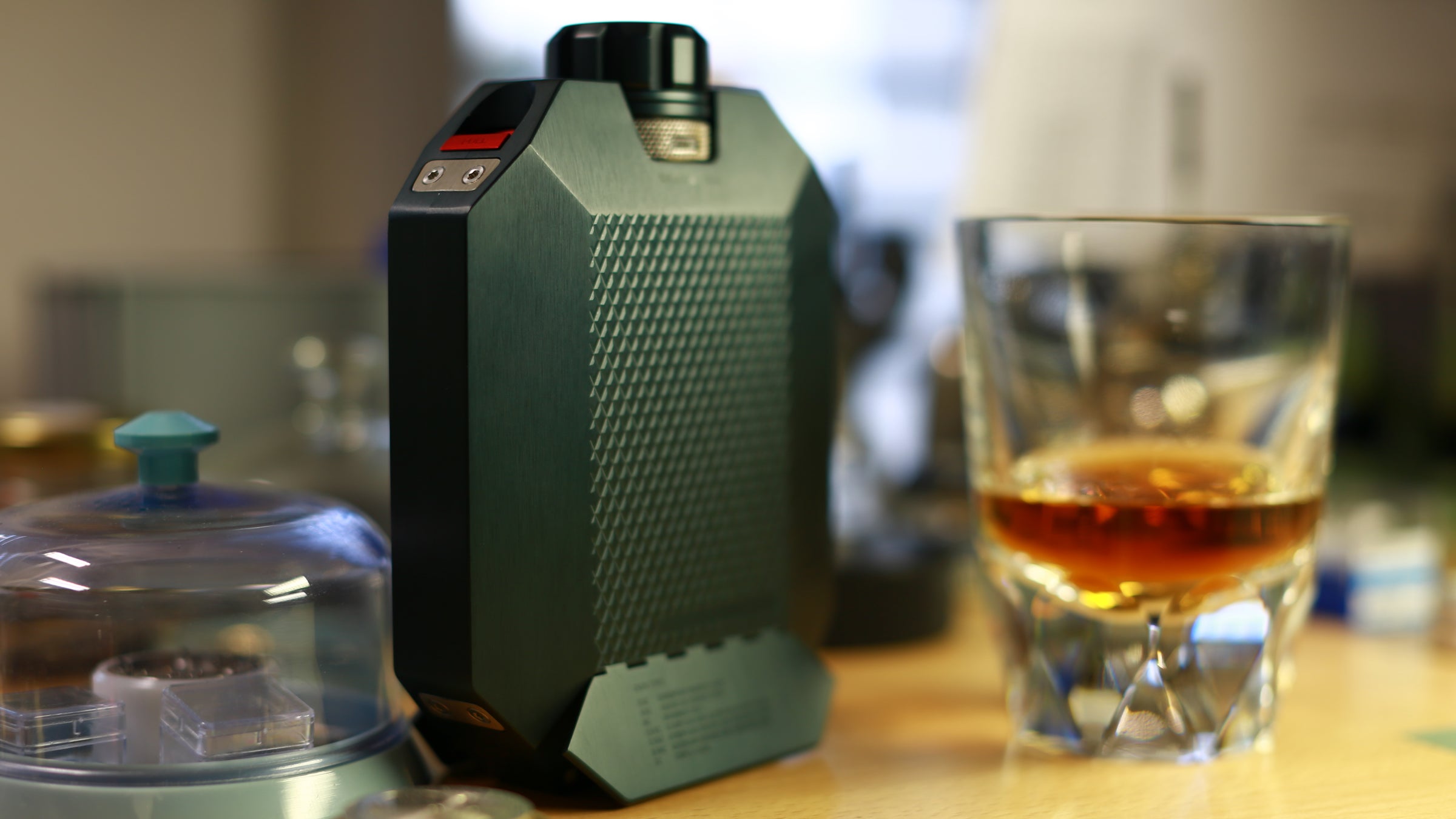 This flask can carry two types of whiskey.