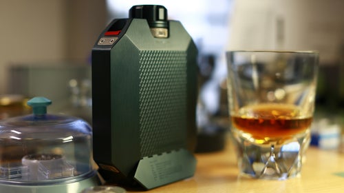 This flask can carry two types of whiskey.