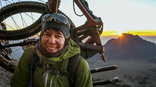 Rusch prepares to attempt the summit of  Mount Kilimanjaro
