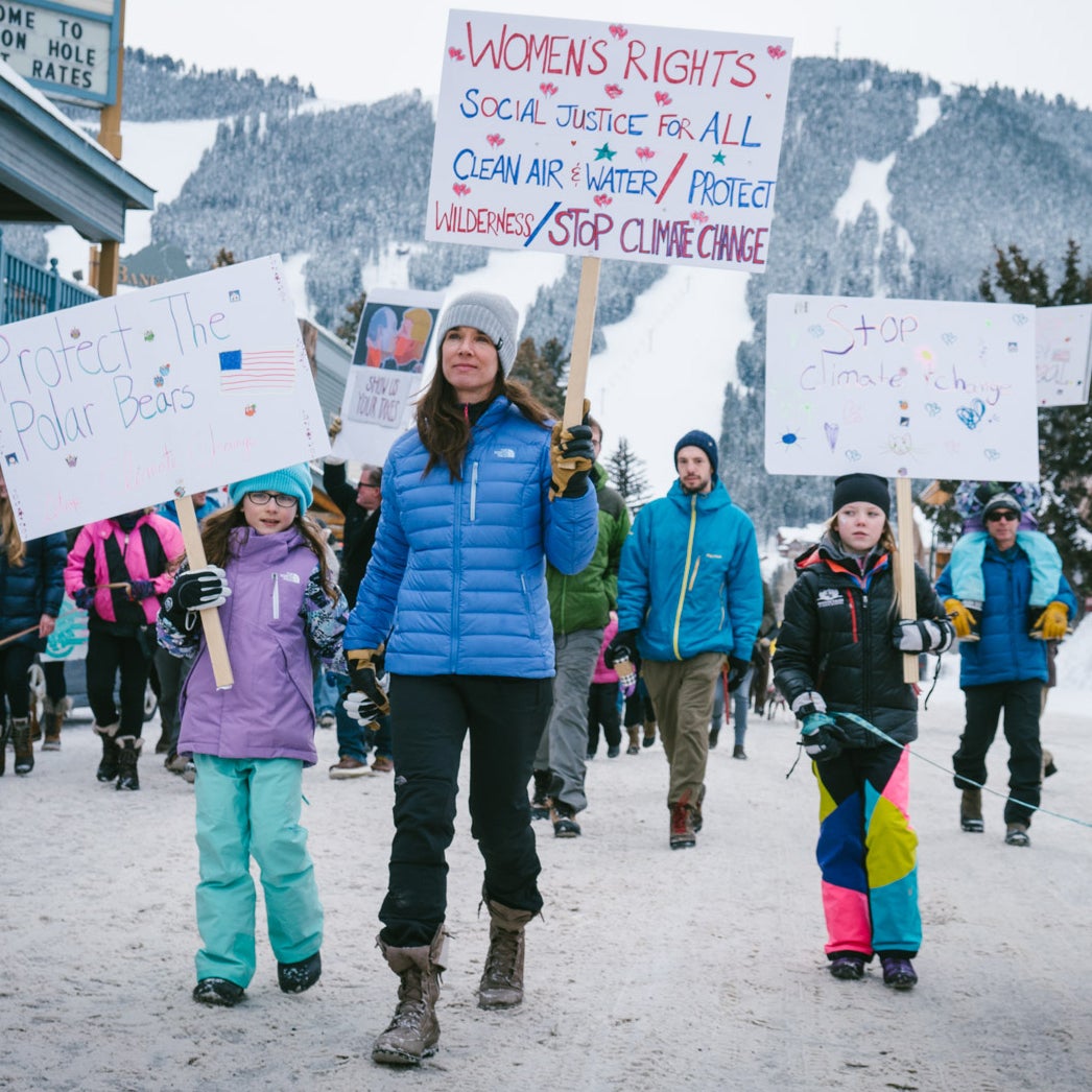 Kit marched with her two daughters at the Women's March in Wyoming in January.