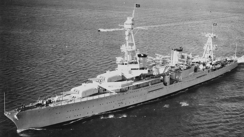 The USS Huston in 1935, with President Roosevelt onboard.