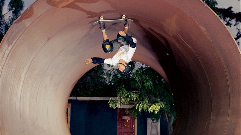 Antigravity: Burnquist hits the pipe at home in Vista, California.