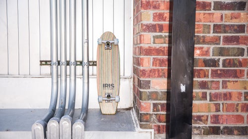 Iris Skateboard ($250)
Iris decks are perfect for commuting around town, and no two are alike because each is made from recycled skateboards. There are seven shapes to choose from and two colorways: rainbow or raw wood.
