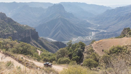 The Caballo Blanco Ultra course features a series of out-and-backs, primarily on dirt roads. The runners start in Urique (pictured here) and pass through the city two more times before finishing there. The terrain is rocky and hilly, and some runners who try to follow the Tarahumara get lost.
