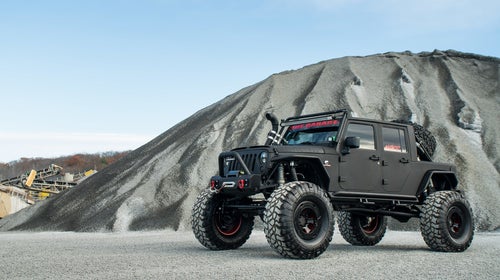 You can tackle anything in this modded out Jeep.